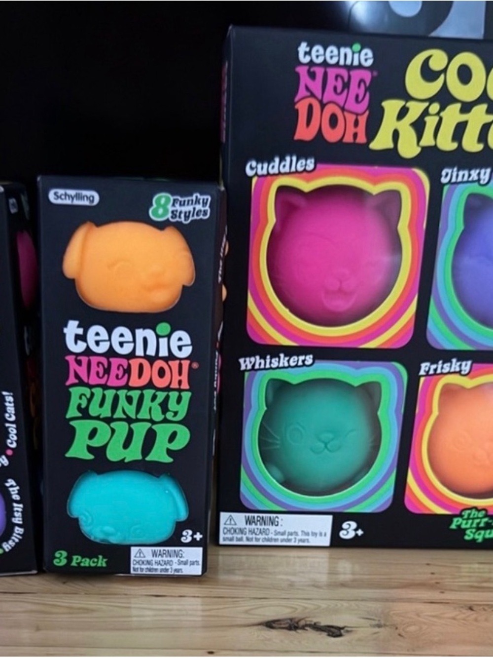 NeeDoh Funky Pup Kids Stretch Toy - Orange & Teal